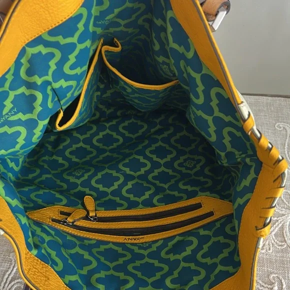 Oryany Lyssie Soft Pebbled Leather Color-Block Tote Shoulder Bag - Picture 10 of 15